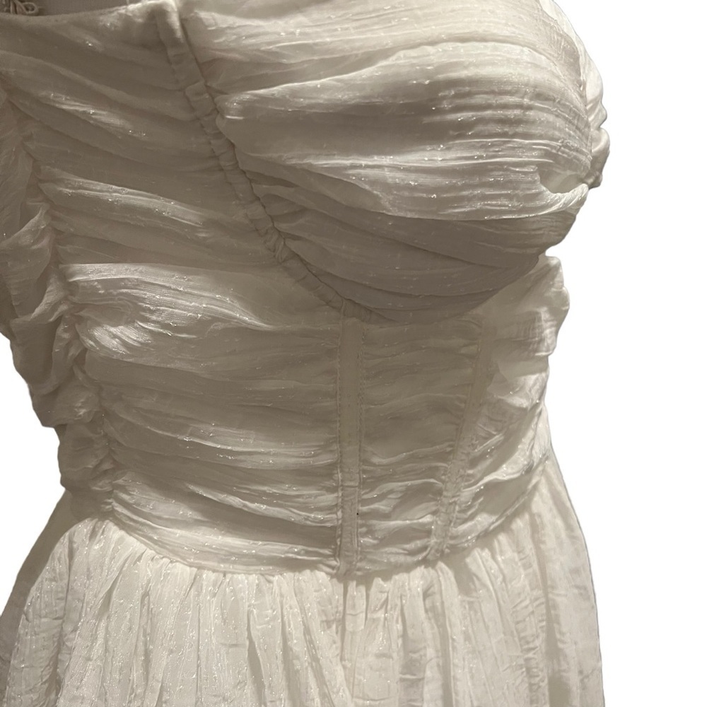 Lena White Bustier Strapless Cocktail Dress Women's Size Large Fully Lined - Picture 6 of 16